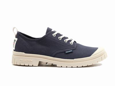 Zapatos Bajos Palladium PAMPA SP20 LOW CANVAS Mujer Indigo | Costa Rica-53841